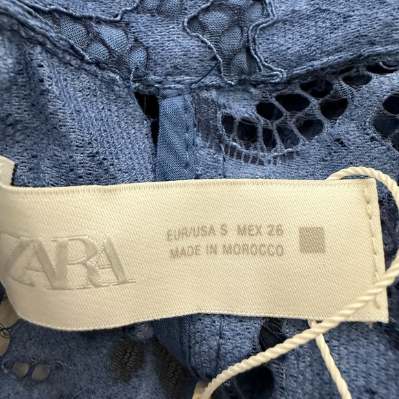 NWT Zara Lace Blazer in Teal Blue Size S - Picture 14 of 17